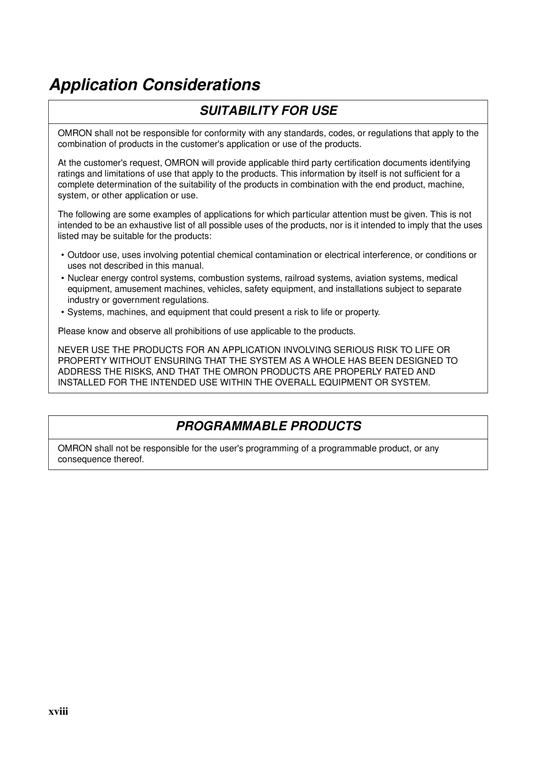 Omron CS1W-ETN21 operation manual Application Considerations 