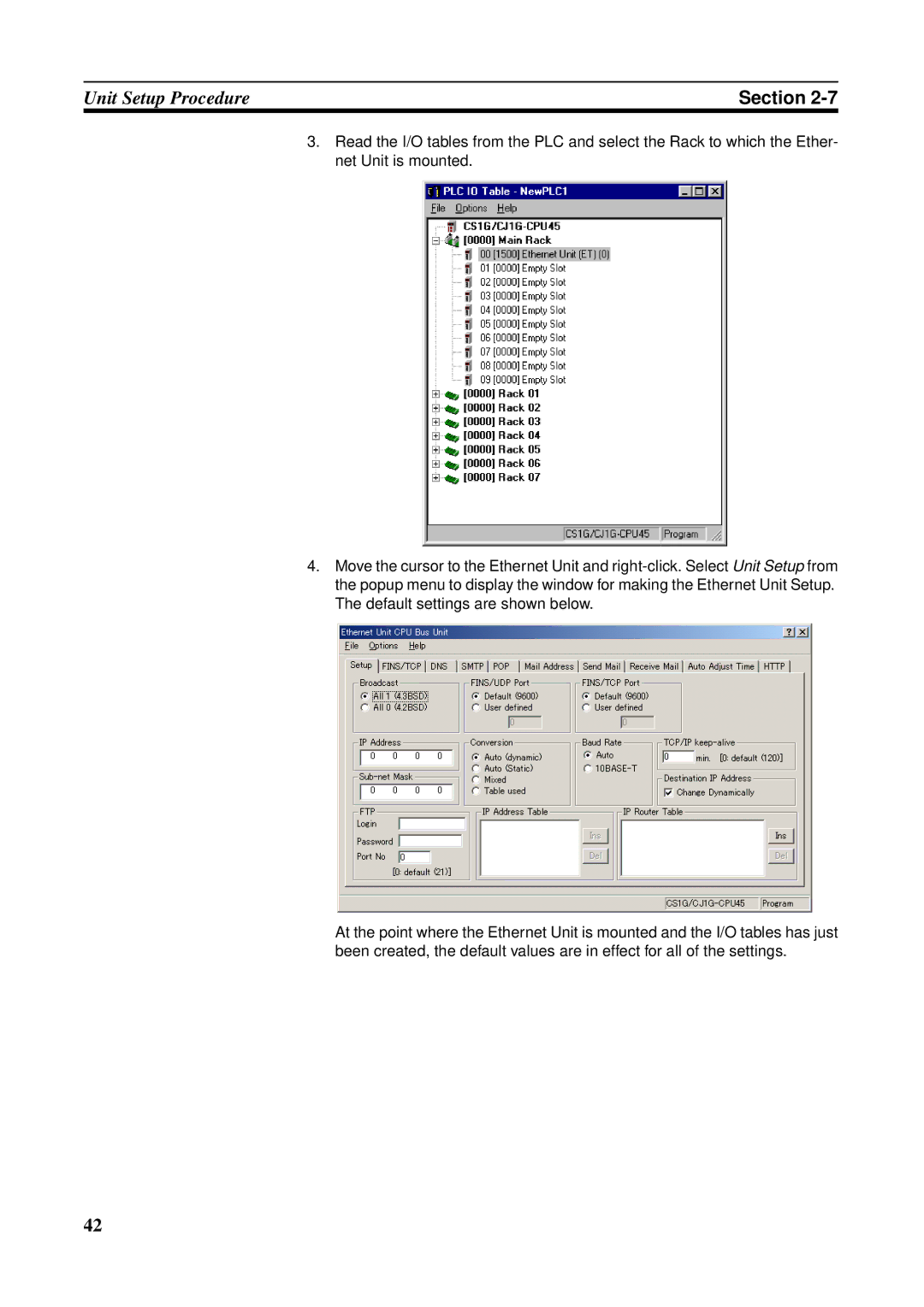 Omron CS1W-ETN21 operation manual Section 