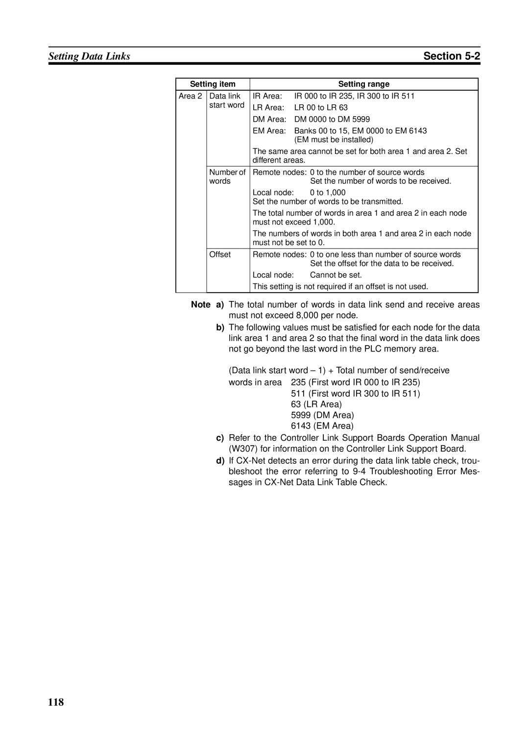 Omron C200HW-CLK21, CVM1-CLK21, CS1W-RPT01, CJ1W-CLK21-V1, CQM1H-CLK21, CS1W-CLK21-V1 operation manual 118 