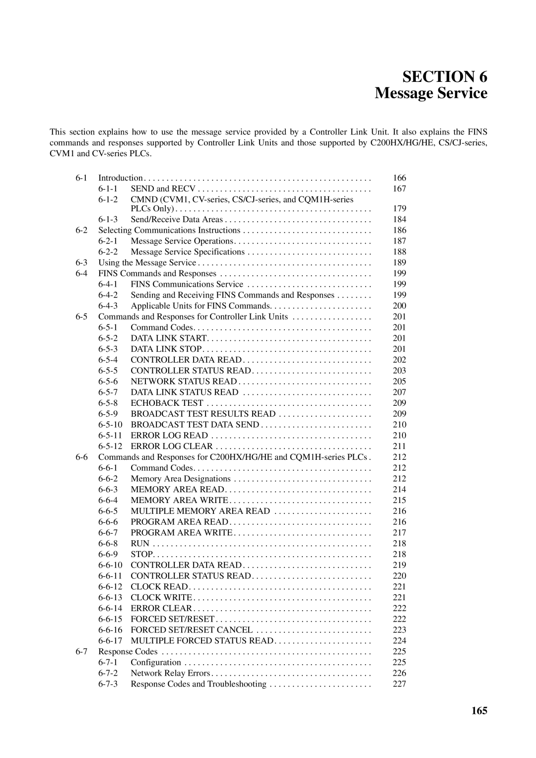 Omron CJ1W-CLK21-V1, CVM1-CLK21, CS1W-RPT01, C200HW-CLK21, CQM1H-CLK21, CS1W-CLK21-V1 operation manual Message Service 