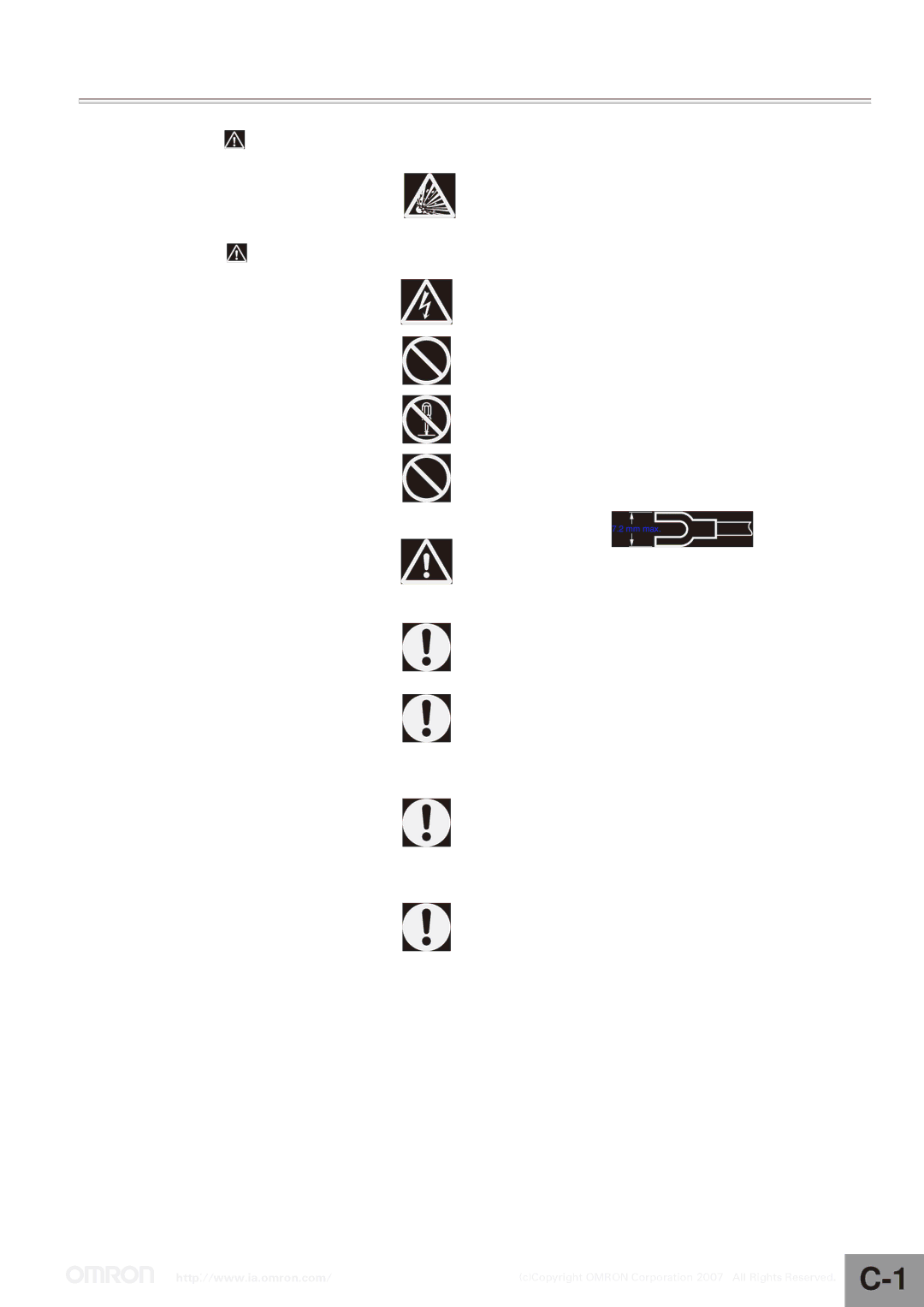 Omron E5ZN-DRT manual Safety Precautions for All Temperature Controllers, Operating Environment Precautions 