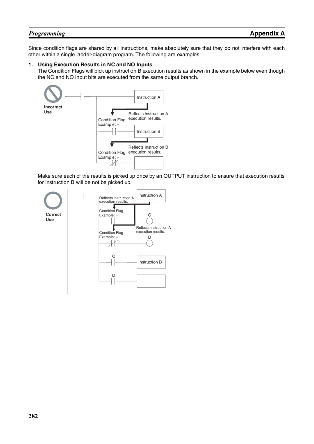 Omron FQM1-MMP21, FQM1-CM001, FQM1-MMA21 operation manual Using Execution Results in NC and no Inputs 