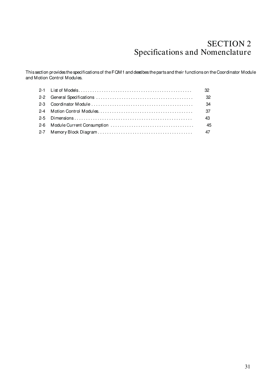 Omron FQM1-CM001, FQM1-MMA21, FQM1-MMP21 operation manual Specifications and Nomenclature 