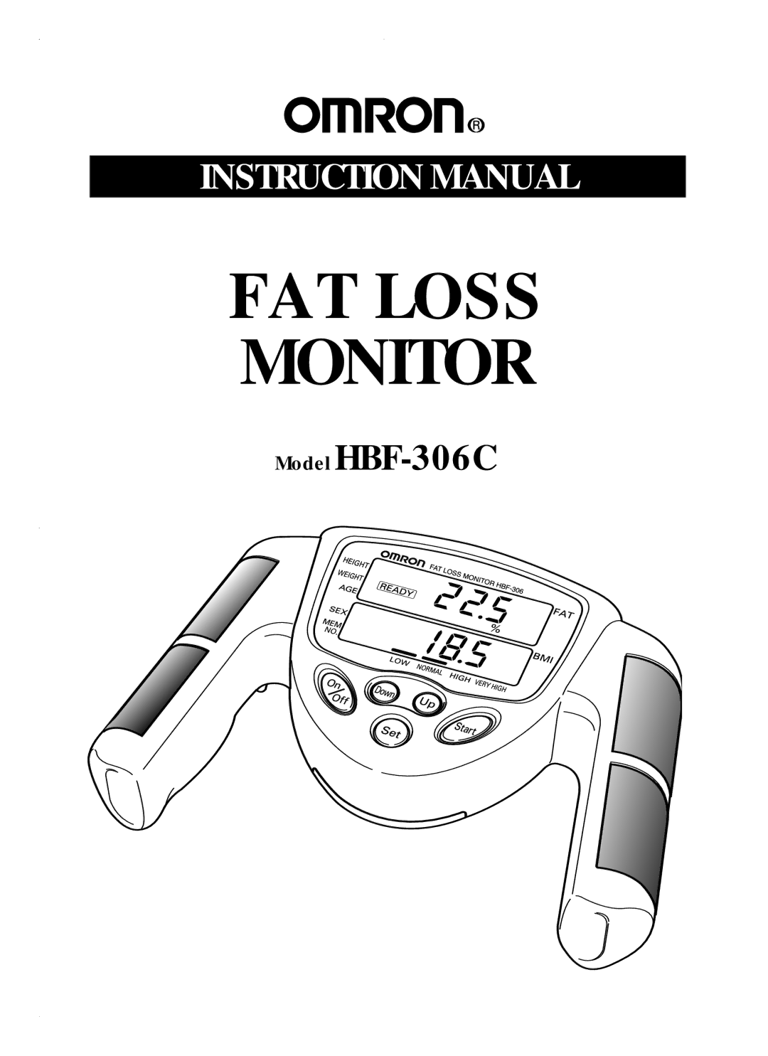 Omron HBF 306C instruction manual FAT Loss Monitor 
