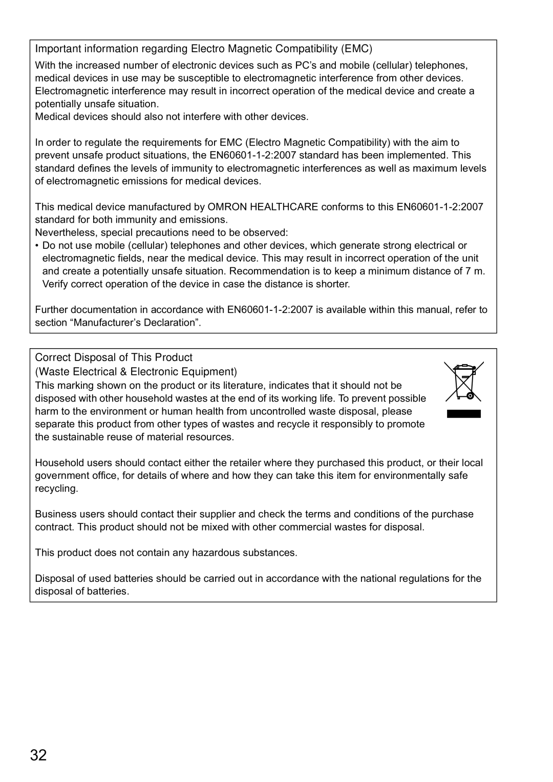 Omron HBP-1300 instruction manual 