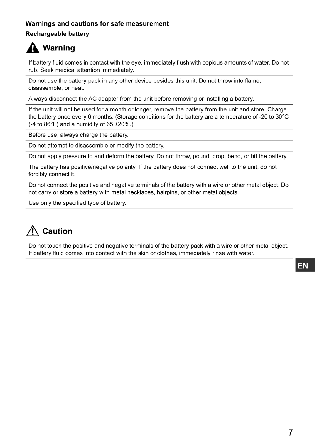 Omron HBP-1300 instruction manual Rechargeable battery 