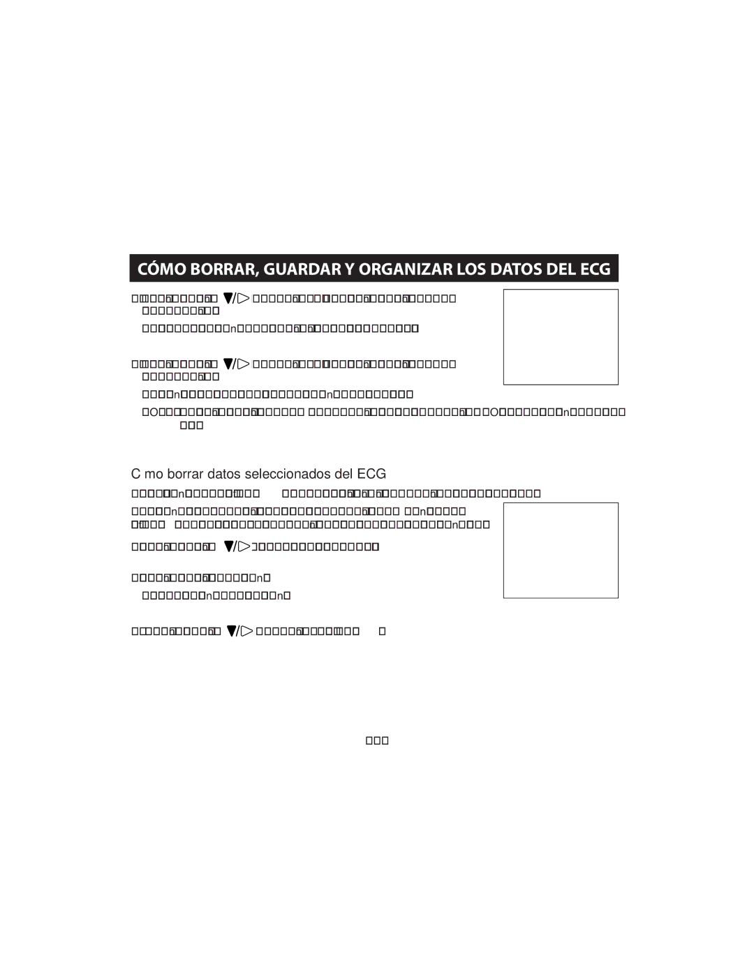 Omron HCG-801 instruction manual Cómo borrar datos seleccionados del ECG 