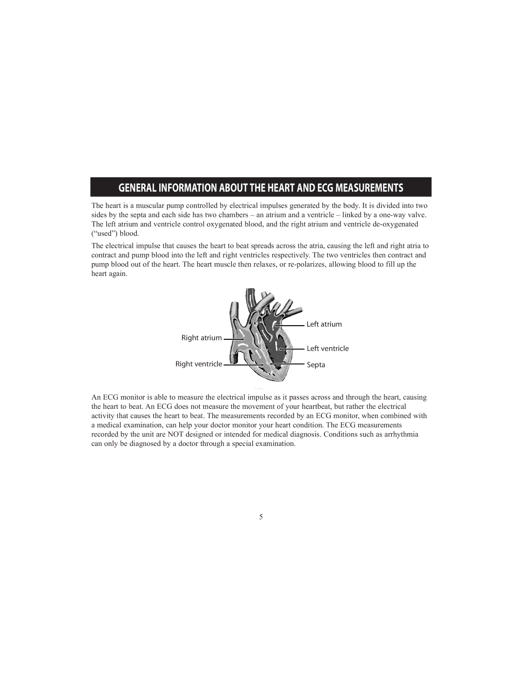 Omron HCG-801 instruction manual General Information about the Heart and ECG Measurements 