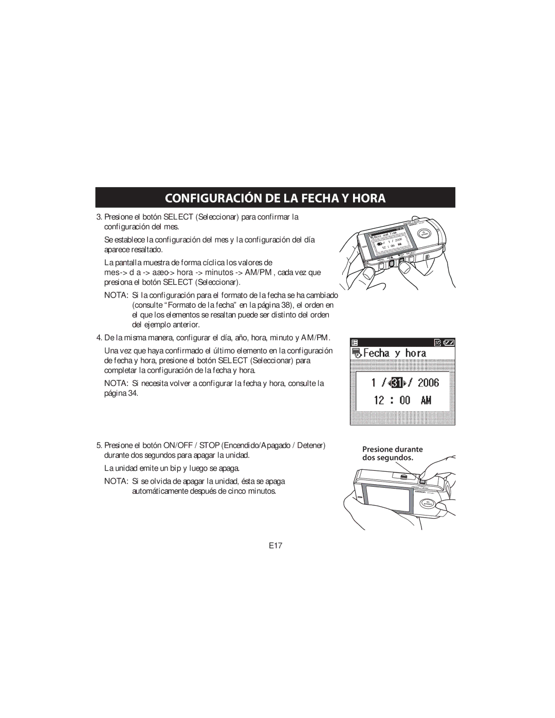 Omron HCG-801 instruction manual E17 