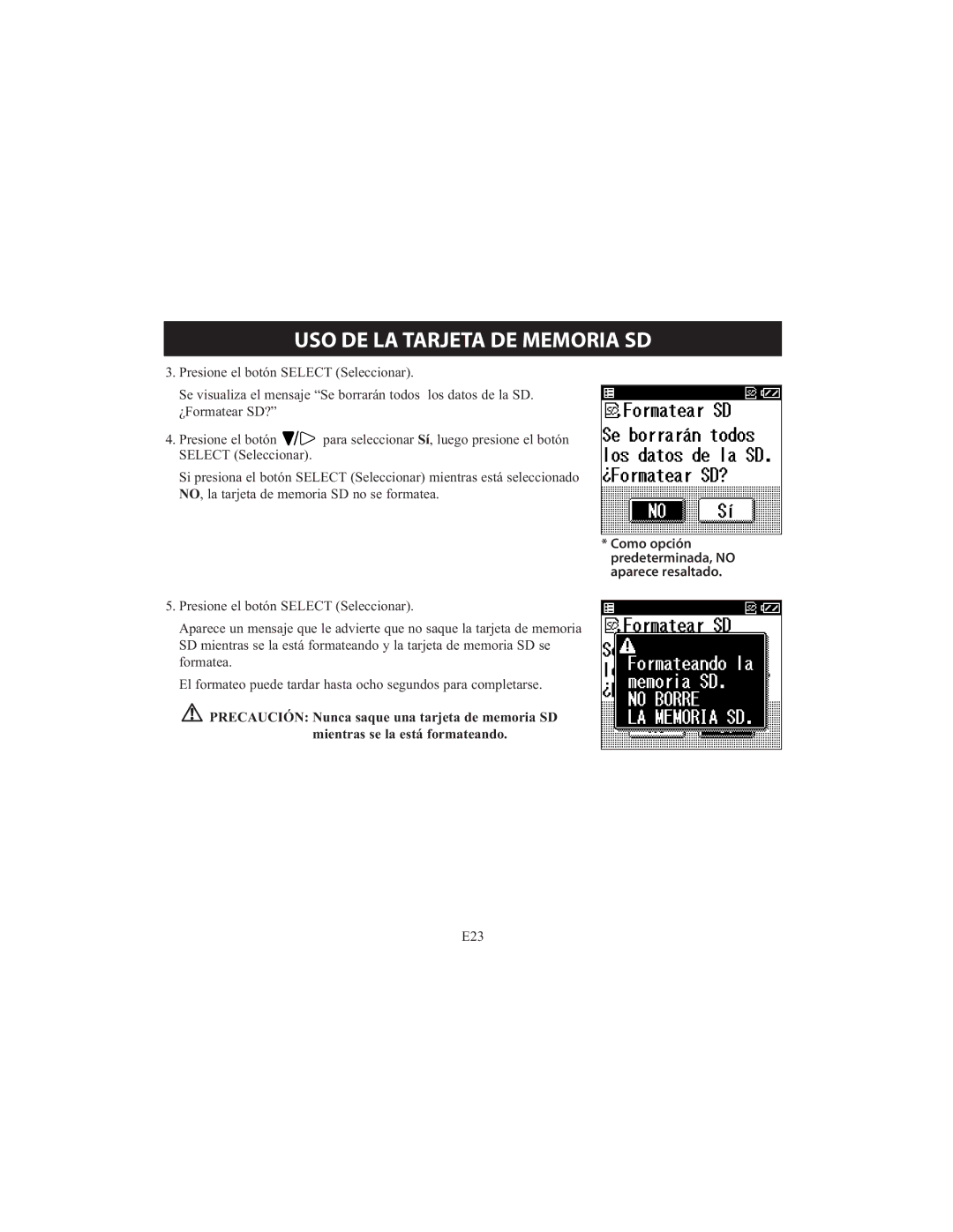 Omron HCG-801 instruction manual E23 