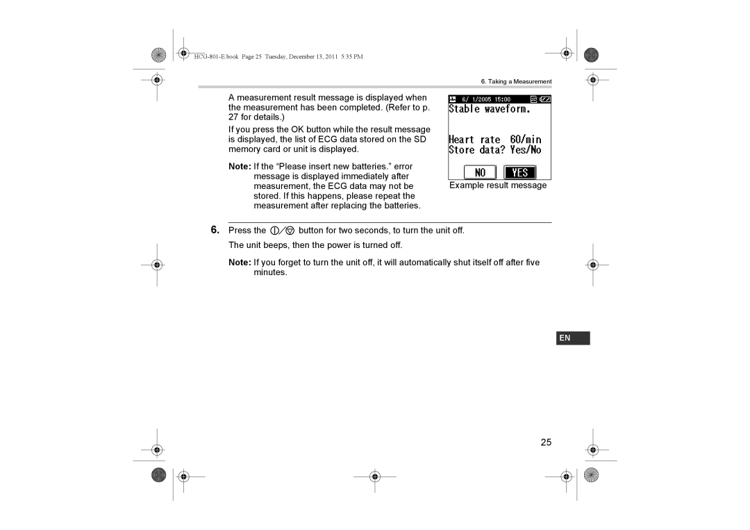 Omron instruction manual HCG-801-E.book Page 25 Tuesday, December 13, 2011 535 PM 