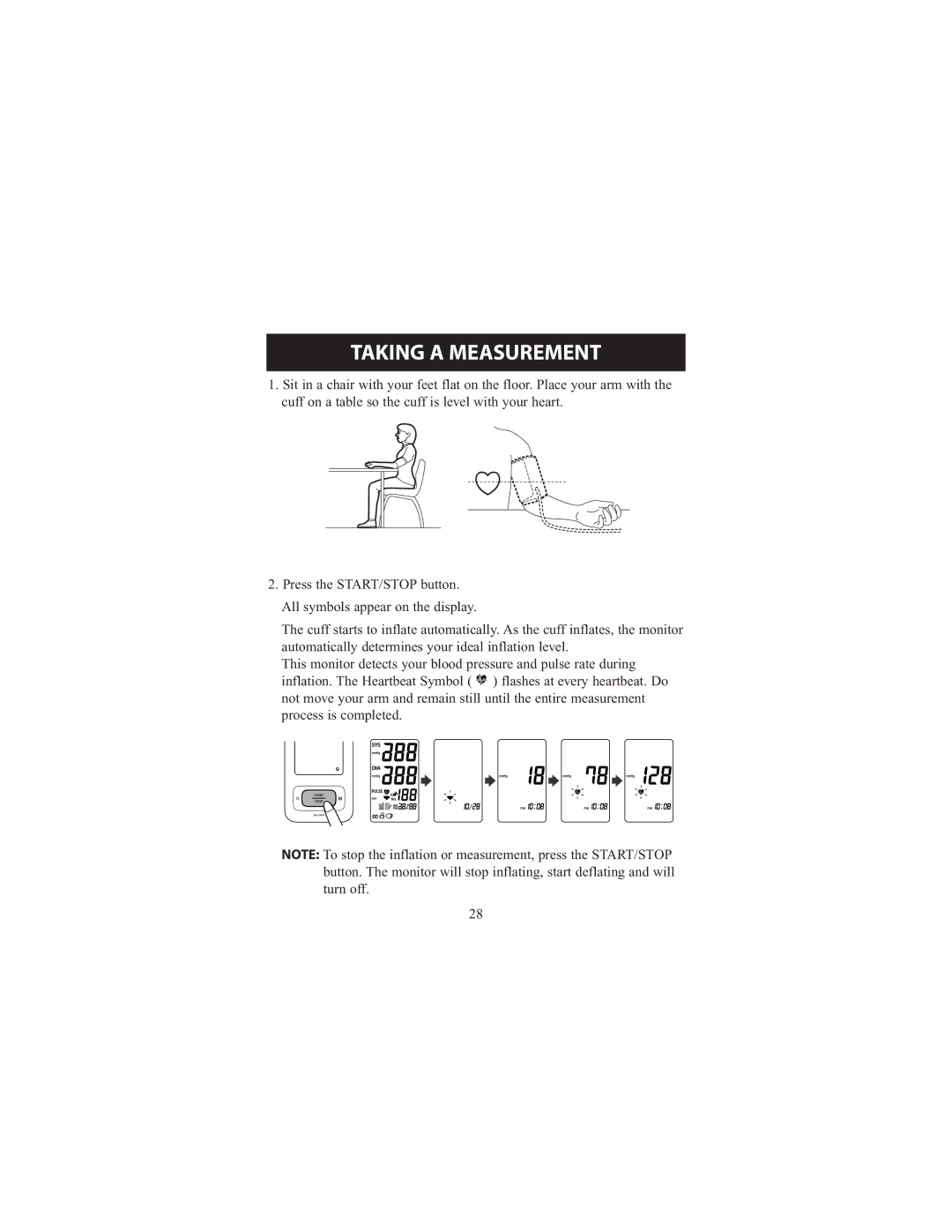 Omron Healthcare 7300IT instruction manual Taking a Measurement 