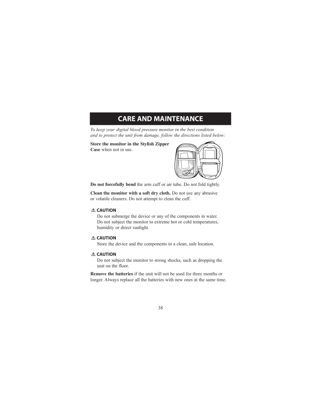 Omron Healthcare 7300IT instruction manual Care and Maintenance 