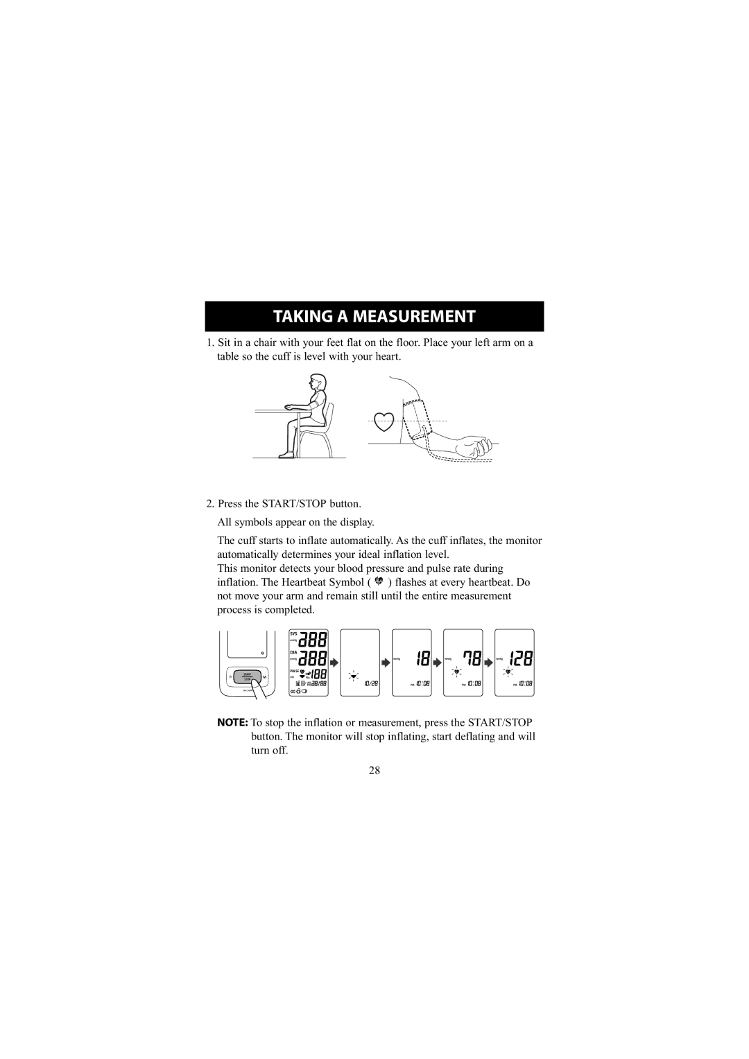 Omron Healthcare 7300W instruction manual Taking a Measurement 