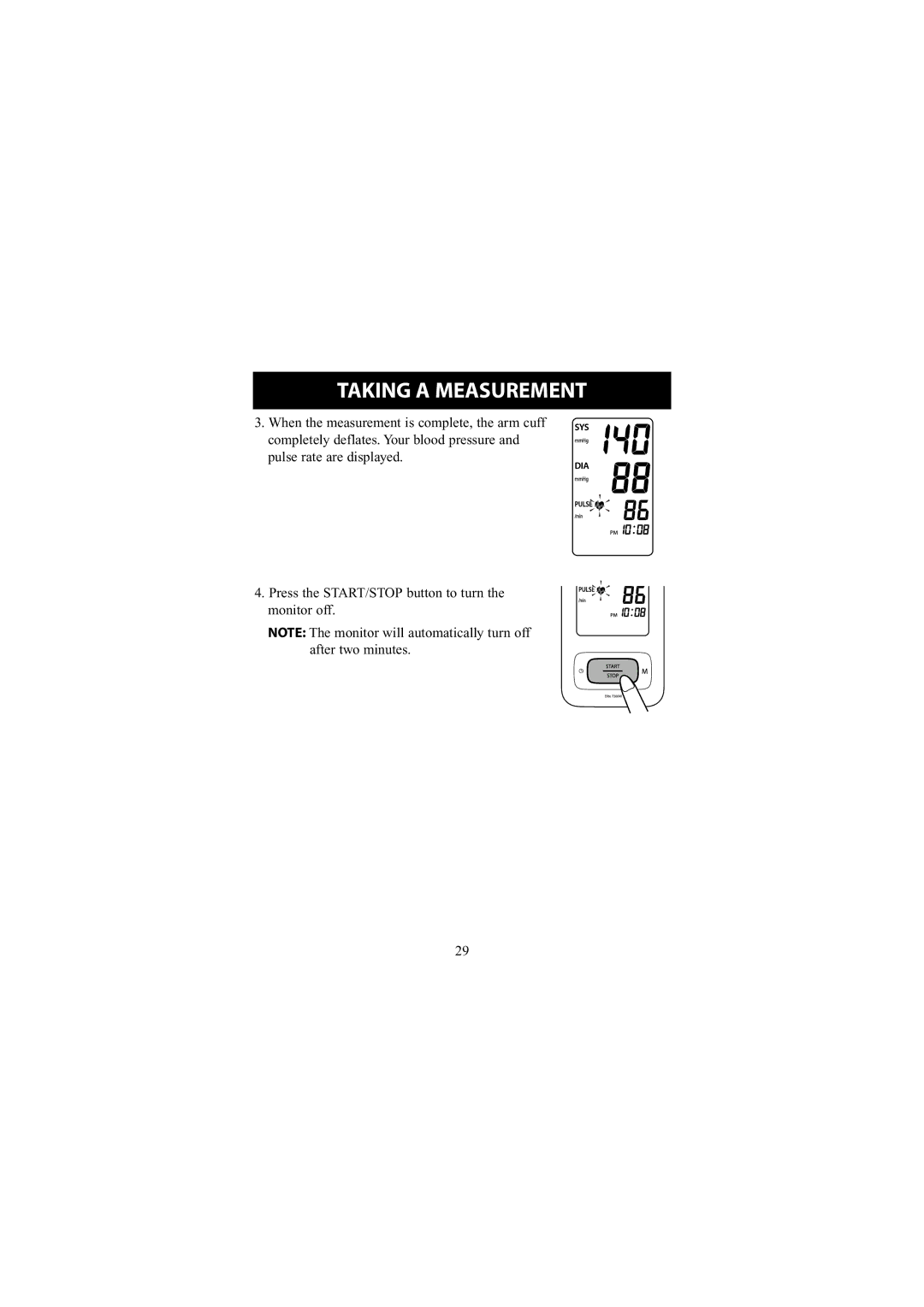 Omron Healthcare 7300W instruction manual Taking a Measurement 