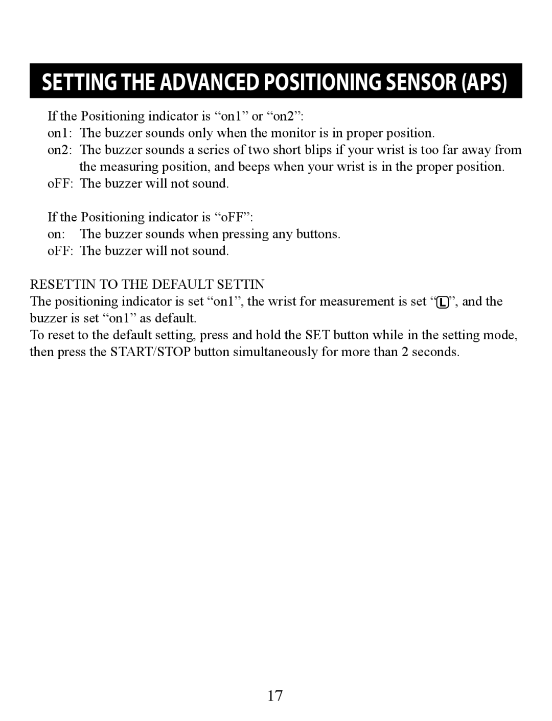 Omron Healthcare BP652 instruction manual Resetting to the Default Setting 