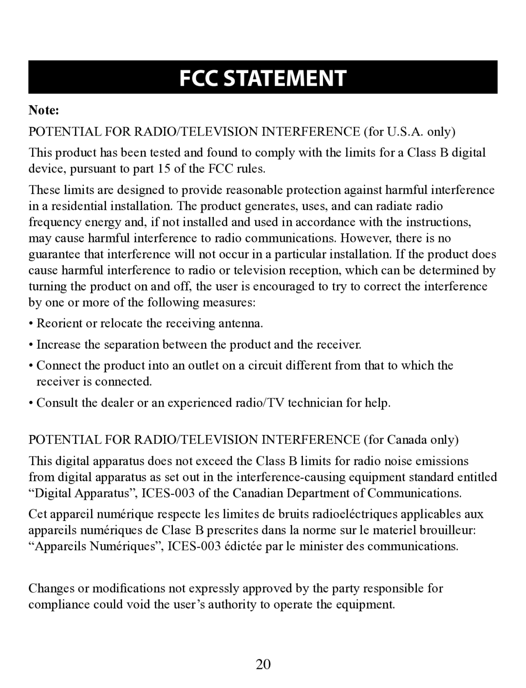 Omron Healthcare BP710 instruction manual FCC Statement 