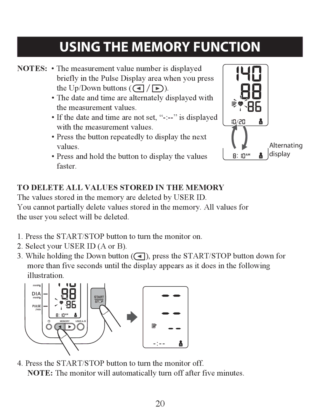 Omron Healthcare BP742 instruction manual Alternating display 