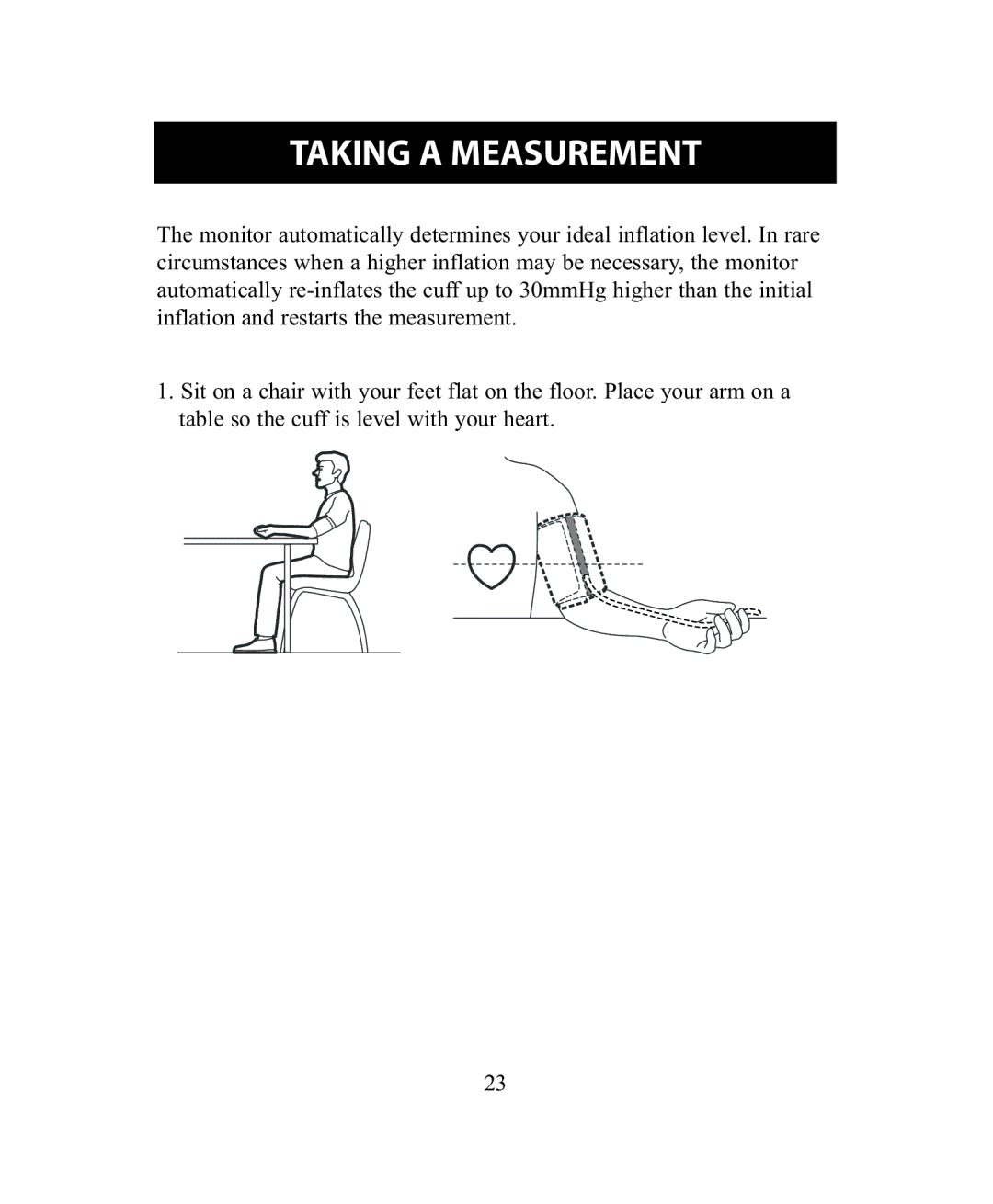 Omron Healthcare BP755 instruction manual Taking a Measurement 