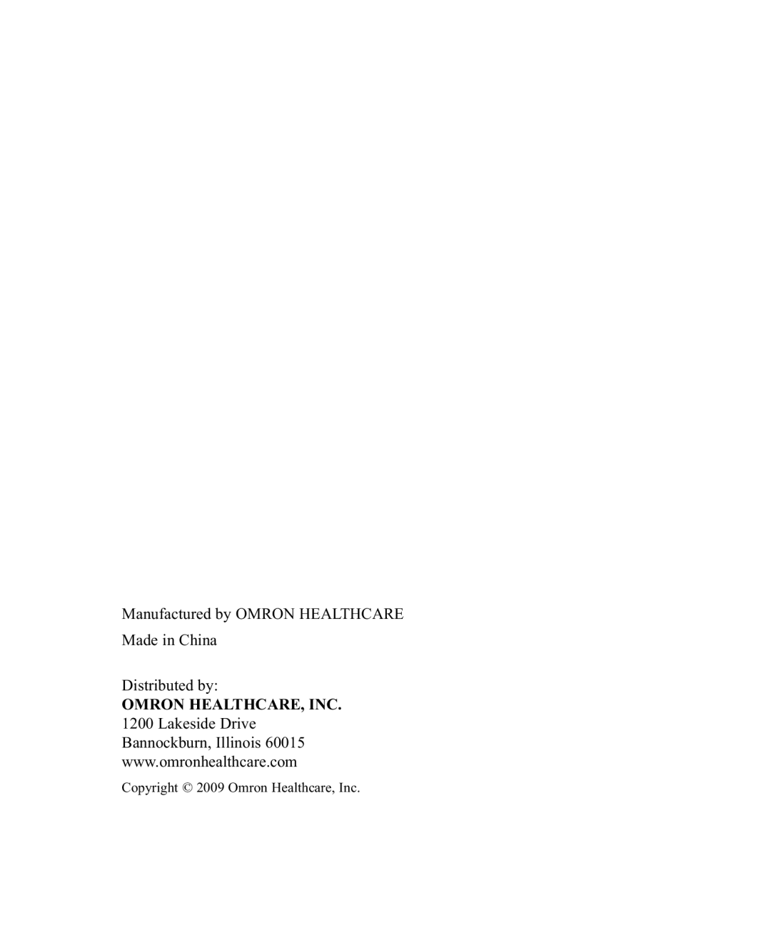 Omron Healthcare BP755 instruction manual Omron HEALTHCARE, INC 