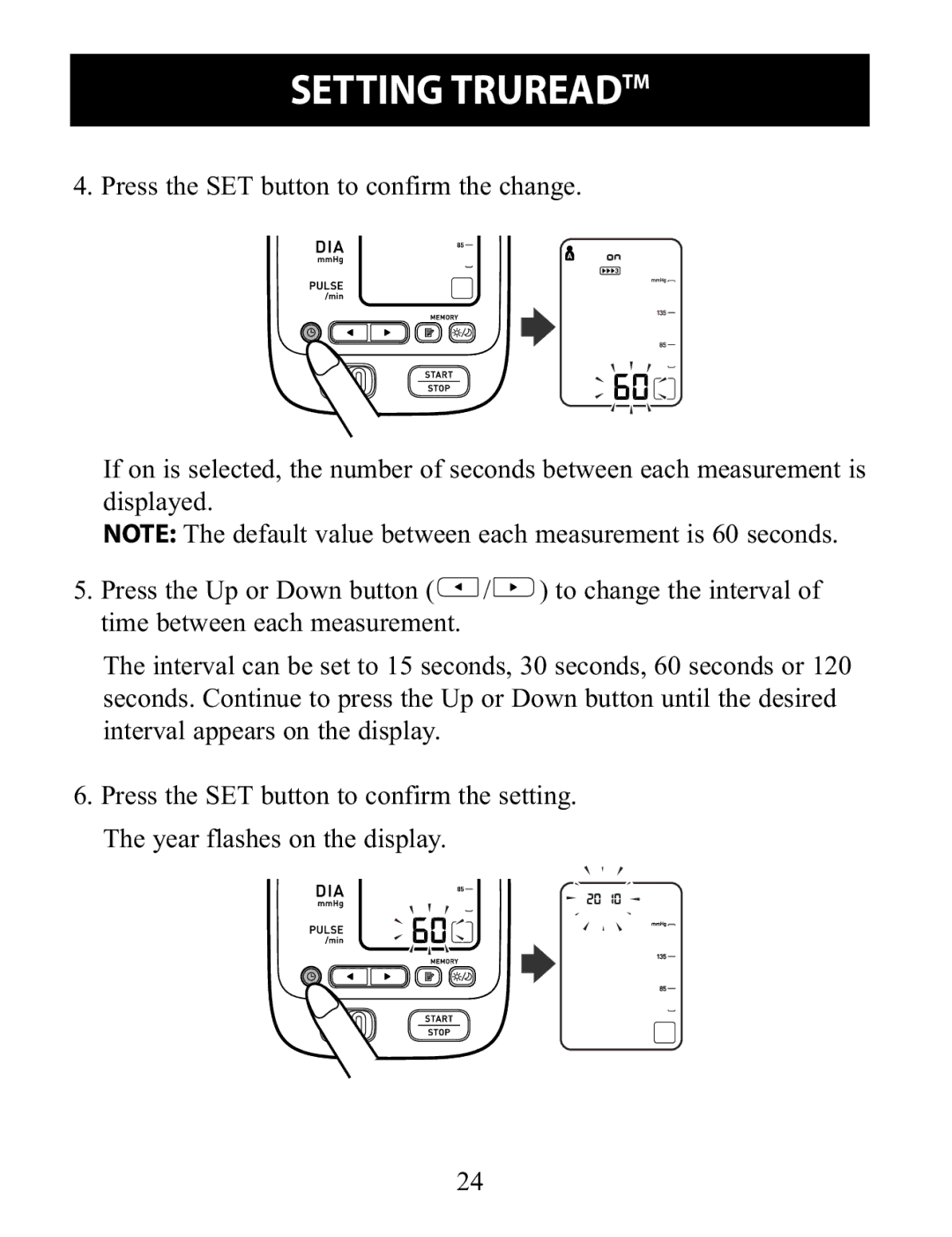 Omron Healthcare BP791IT instruction manual Setting Trureadtm 