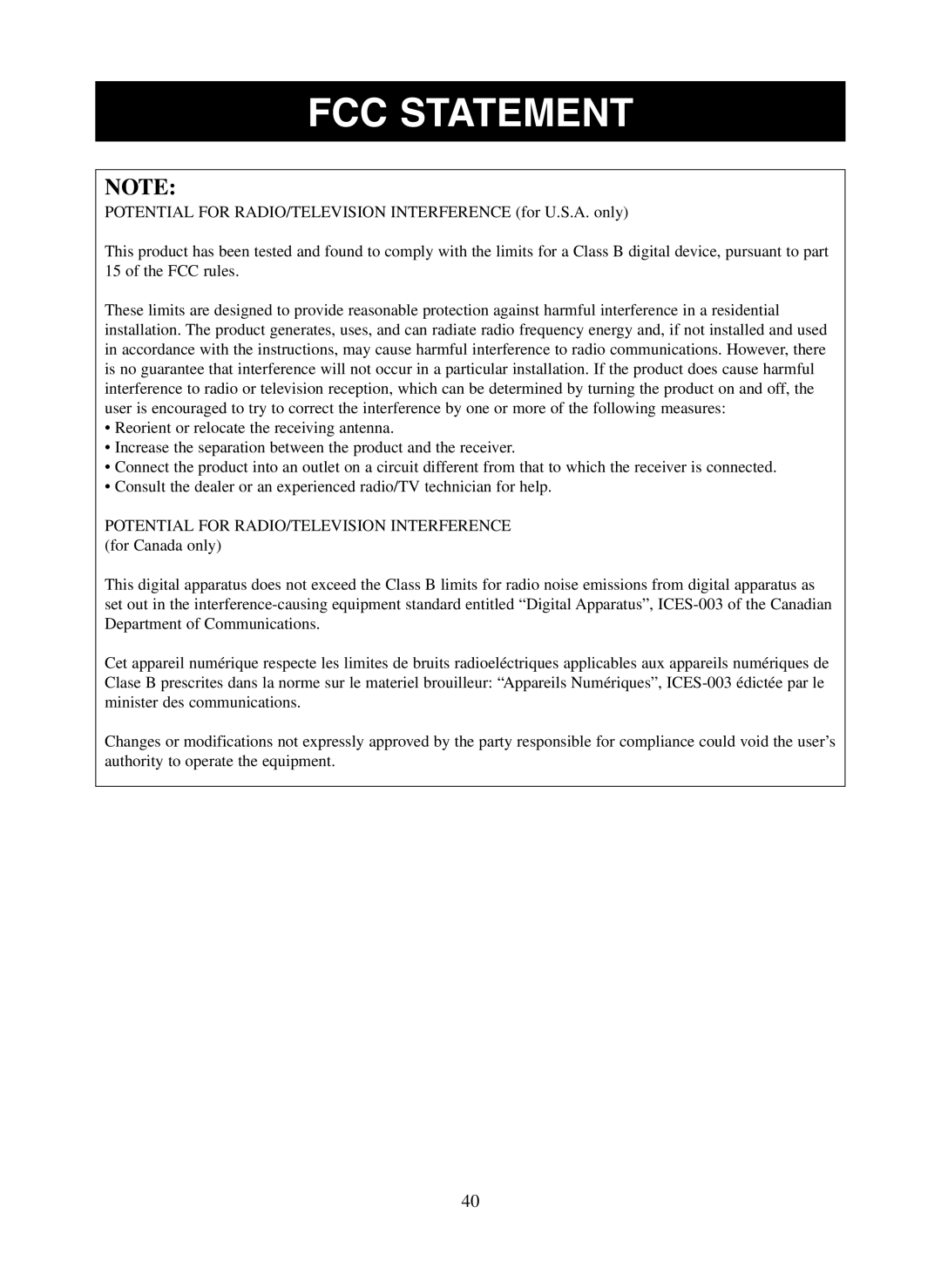 Omron Healthcare HBF-500 instruction manual FCC Statement 