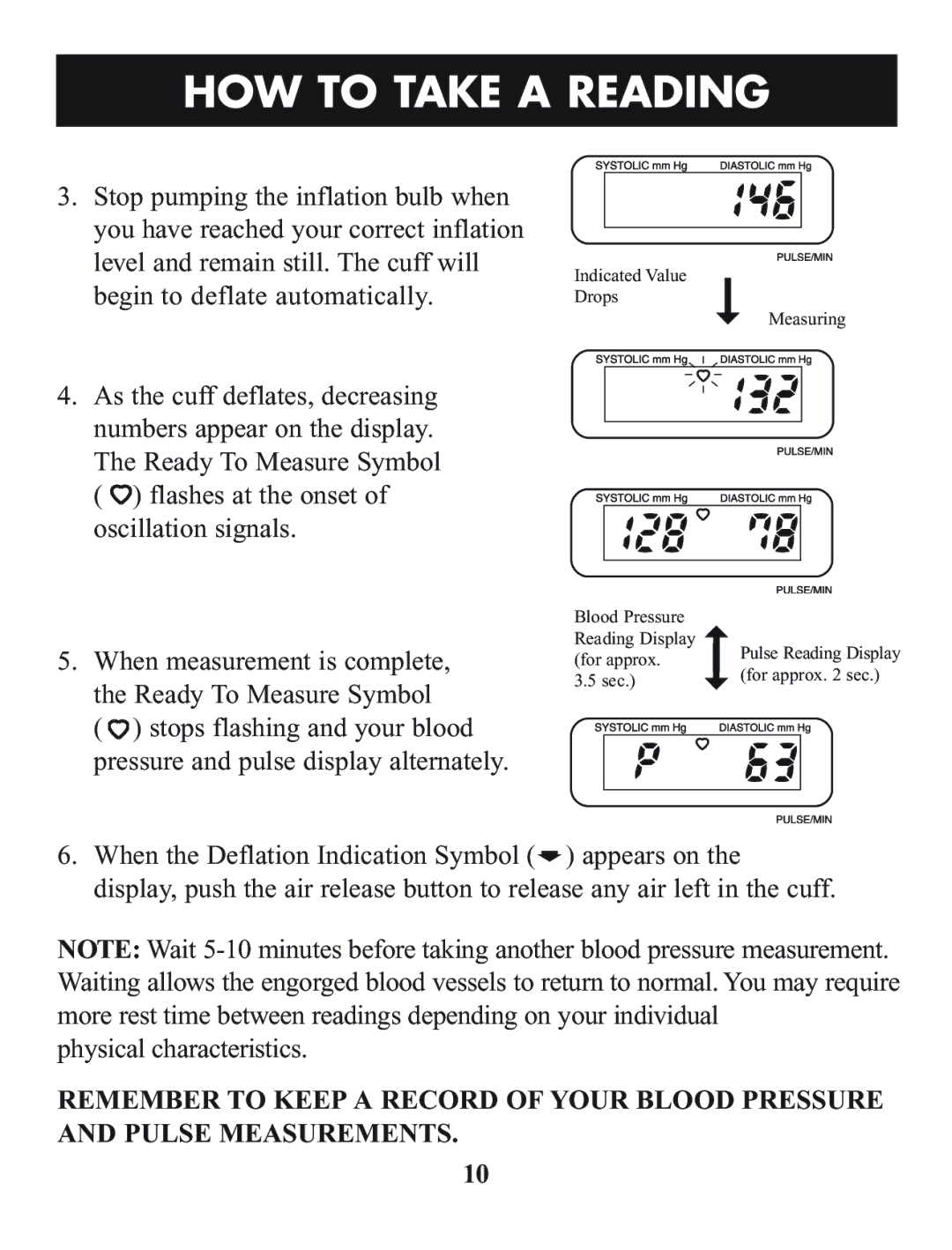 Omron Healthcare HEM-412C manual When the Deflation Indication Symbol 