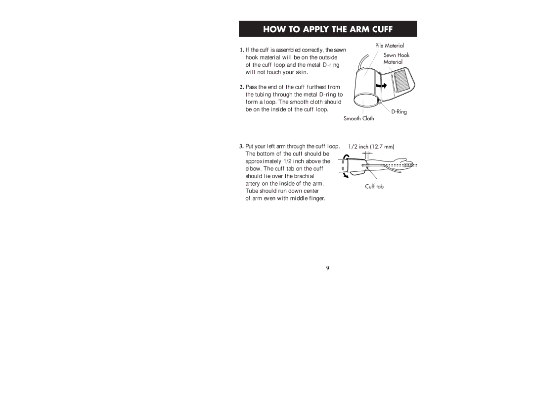 Omron Healthcare HEM-432C manual HOW to Apply the ARM Cuff 