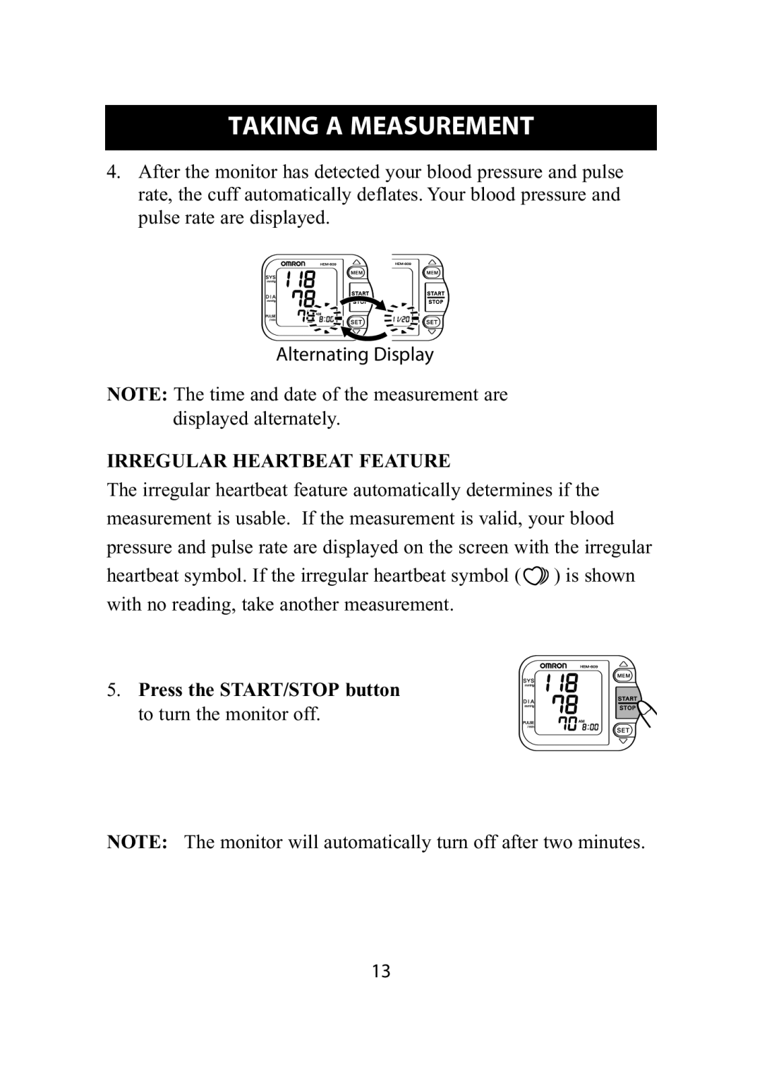 Omron Healthcare HEM-609 instruction manual Irregular Heartbeat Feature 