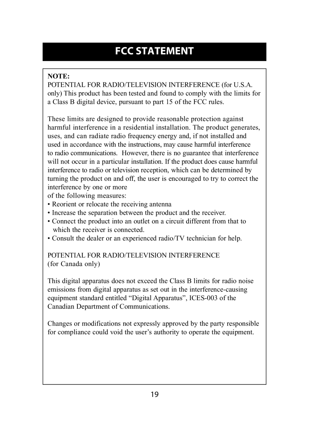 Omron Healthcare HEM-609 instruction manual FCC Statement 