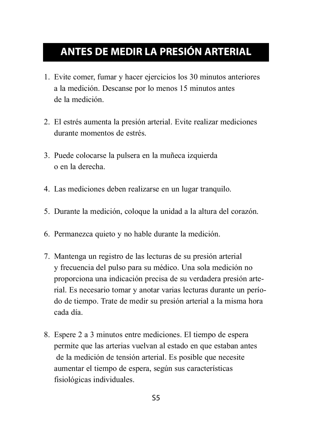 Omron Healthcare HEM-609 instruction manual Antes De Medir La Presión Arterial 