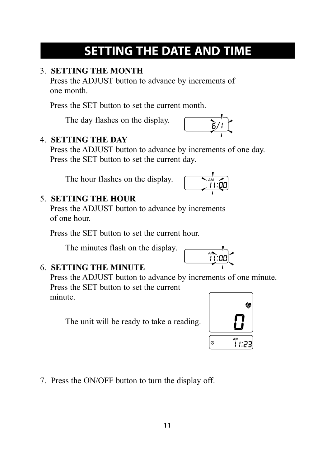 Omron Healthcare HEM-705CP instruction manual Setting Thetitledate and Time 