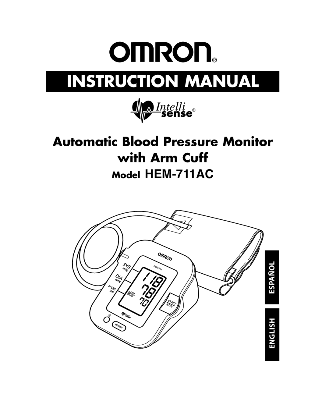 Omron Healthcare HEM-711AC instruction manual English Español 