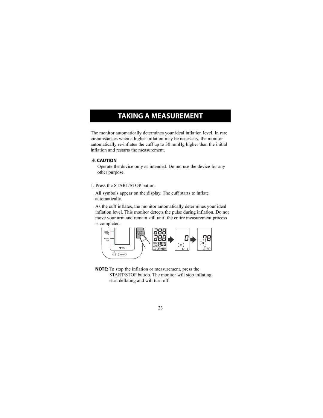 Omron Healthcare HEM-711DLX instruction manual Taking a Measurement 