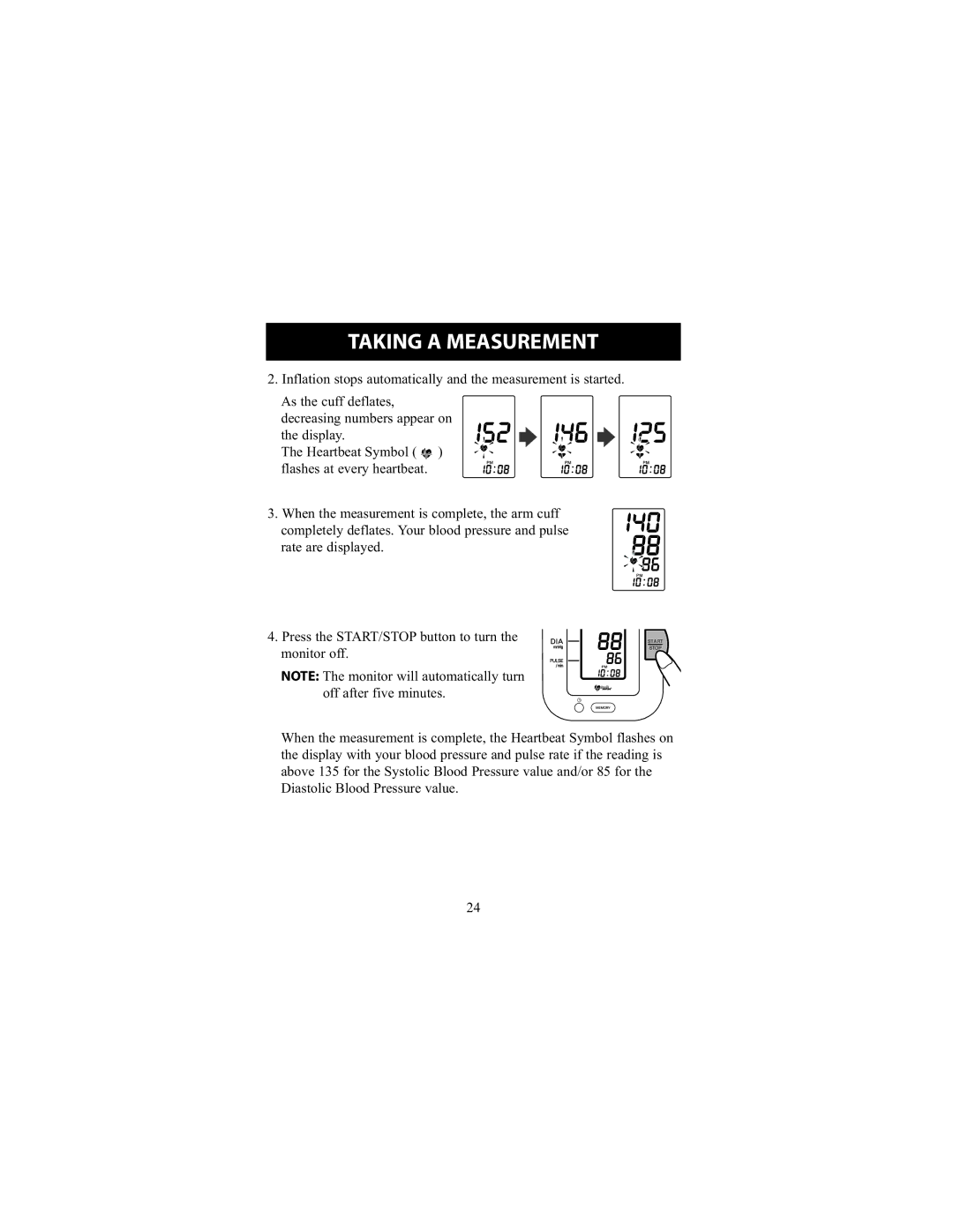 Omron Healthcare HEM-711DLX instruction manual Taking a Measurement 