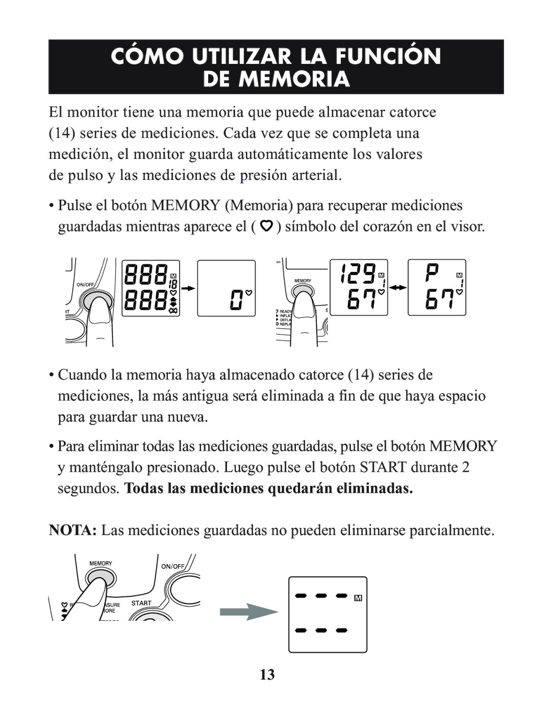 Omron Healthcare HEM-712C manual Cómo Utilizar LA Función DE Memoria 