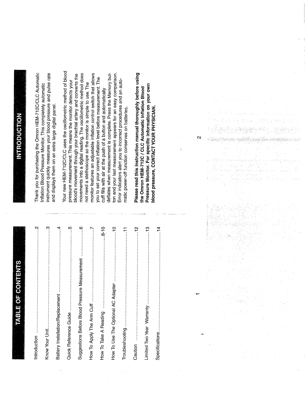 Omron Healthcare HEM-712CLC manual 