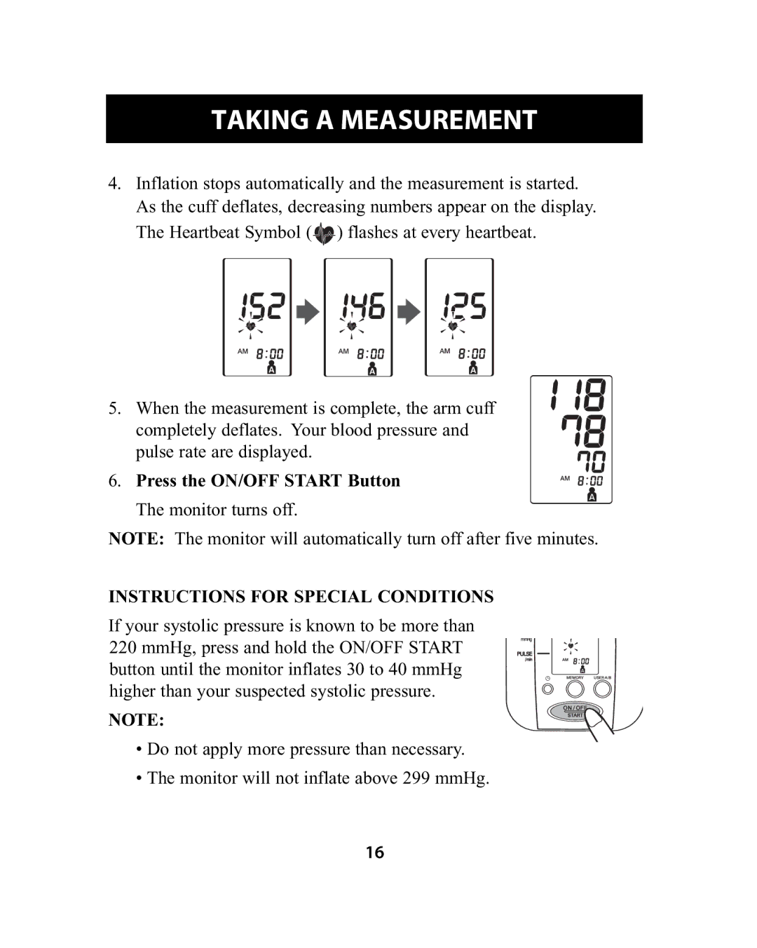 Omron Healthcare HEM-741CREL manual Instructions for Special Conditions 