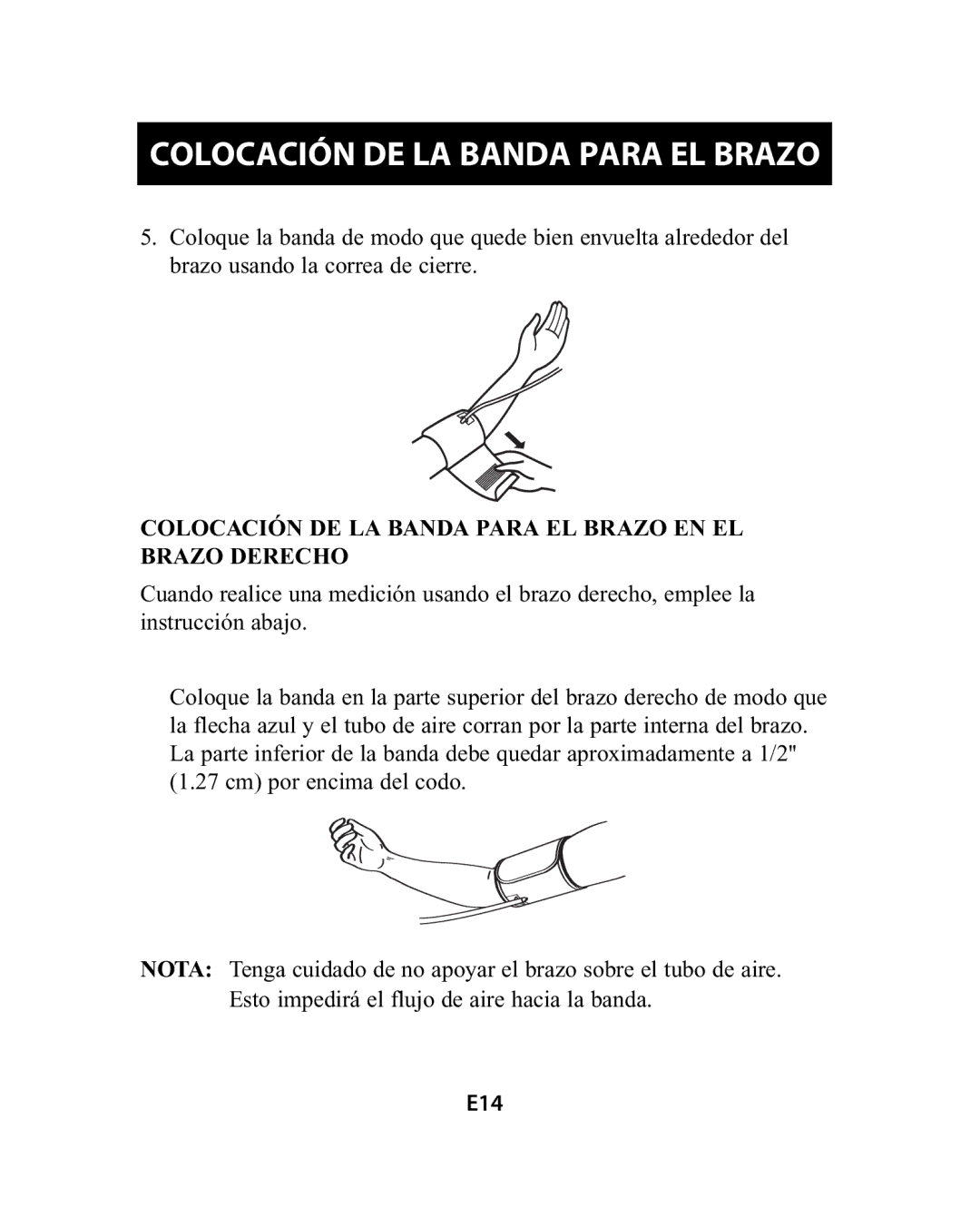 Omron Healthcare HEM-741CREL manual Colocación DE LA Banda Para EL Brazo EN EL Brazo Derecho 