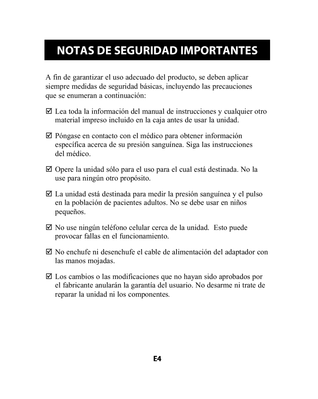 Omron Healthcare HEM-741CREL manual Notas De Seguridad Importantes 