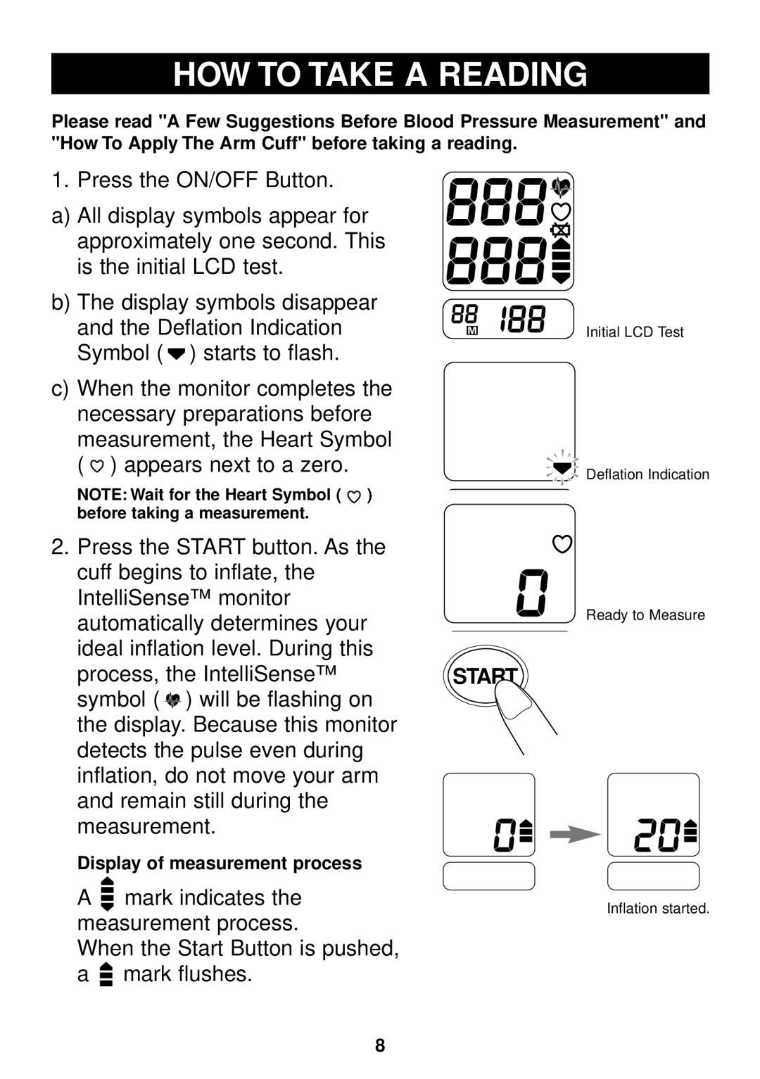 Omron Healthcare HEM-757 manual HOW to Take a Reading 