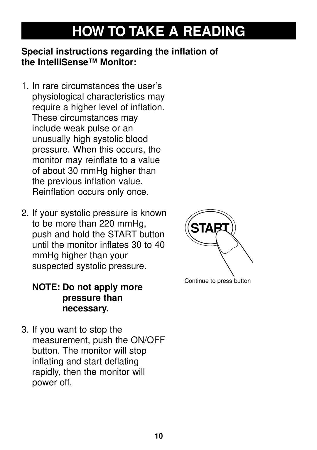 Omron Healthcare HEM-757 manual Start 