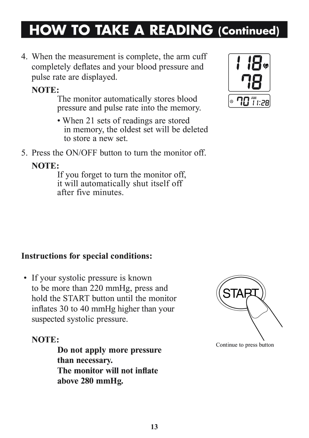 Omron Healthcare HEM-773AC manual HOW to Take a Reading 