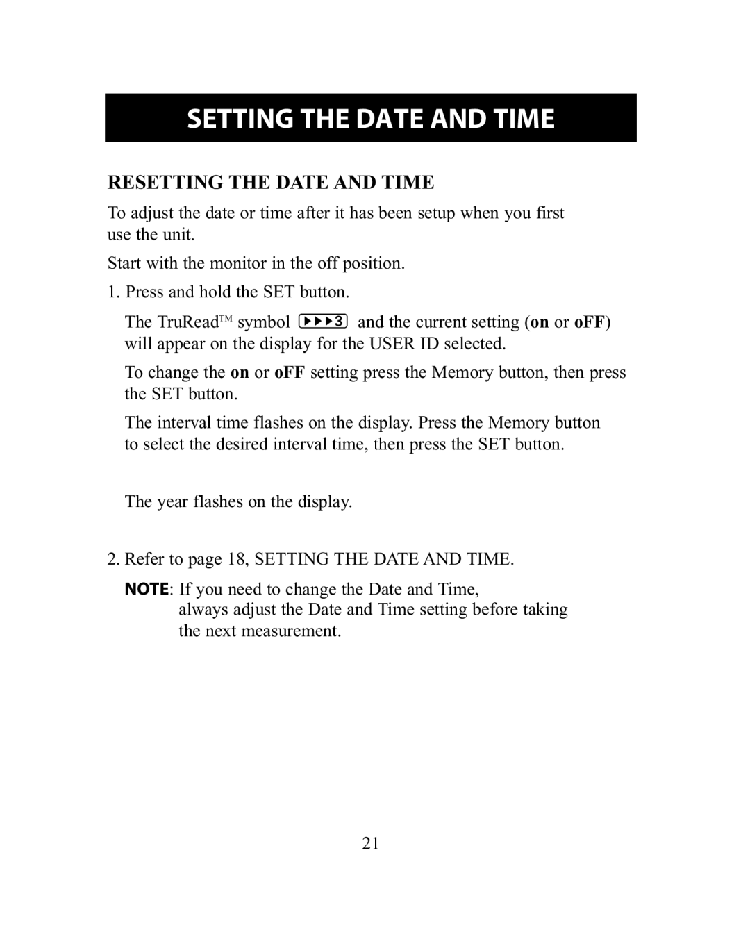 Omron Healthcare HEM-775 instruction manual Resetting the Date and Time 