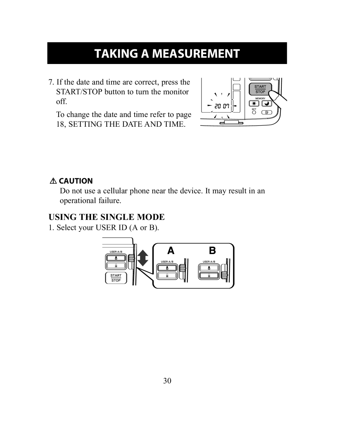 Omron Healthcare HEM-775 instruction manual Using the Single Mode 