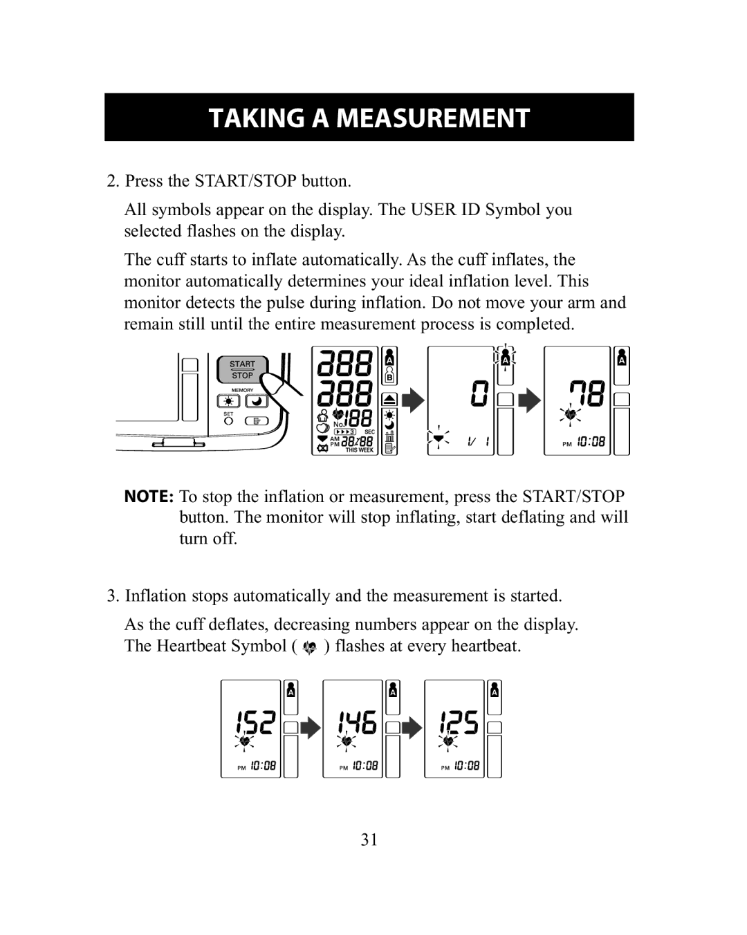 Omron Healthcare HEM-775 instruction manual Taking a Measurement 