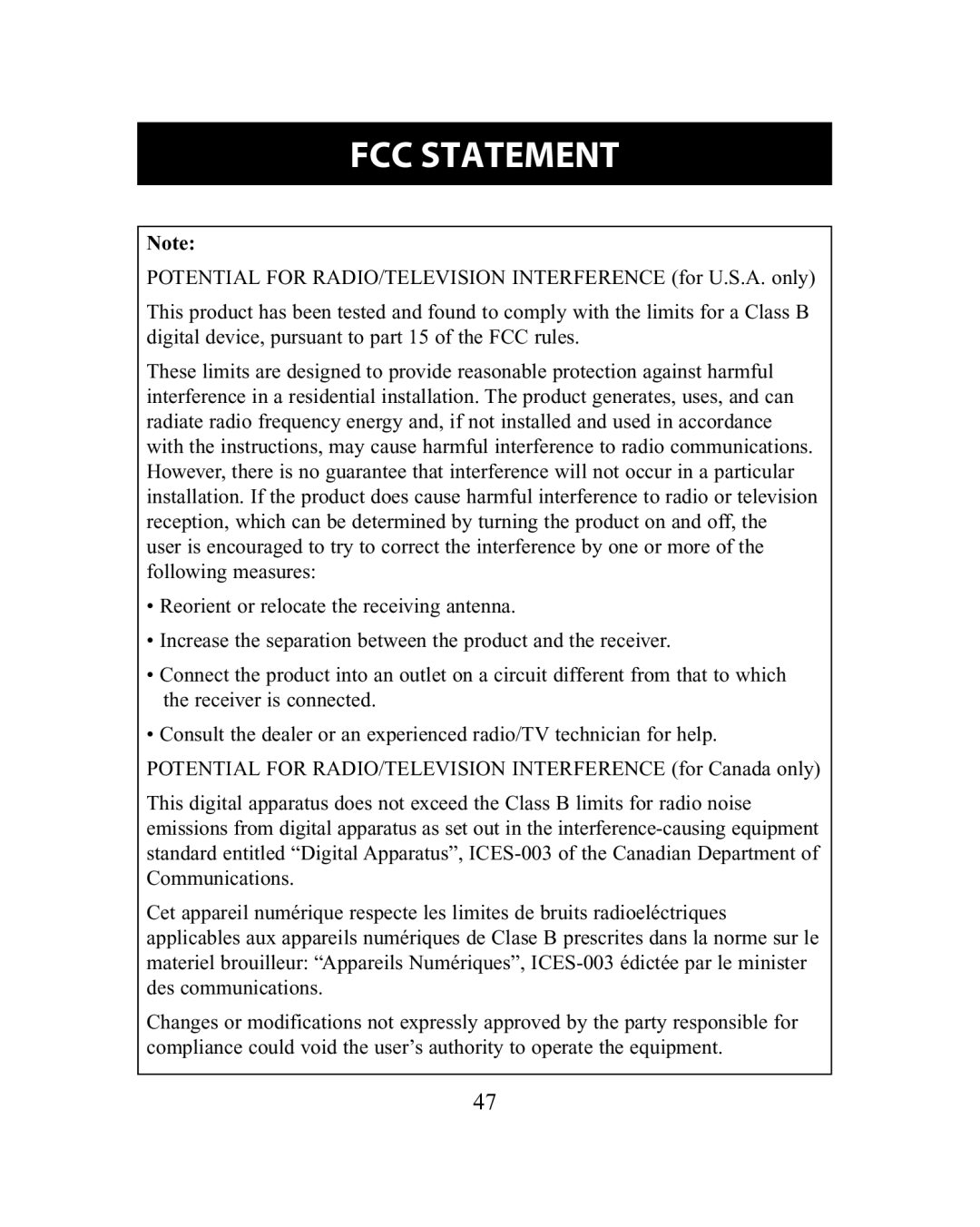 Omron Healthcare HEM-775 instruction manual FCC Statement 