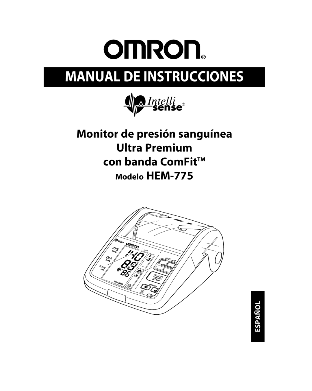 Omron Healthcare HEM-775 instruction manual Manual DE Instrucciones 