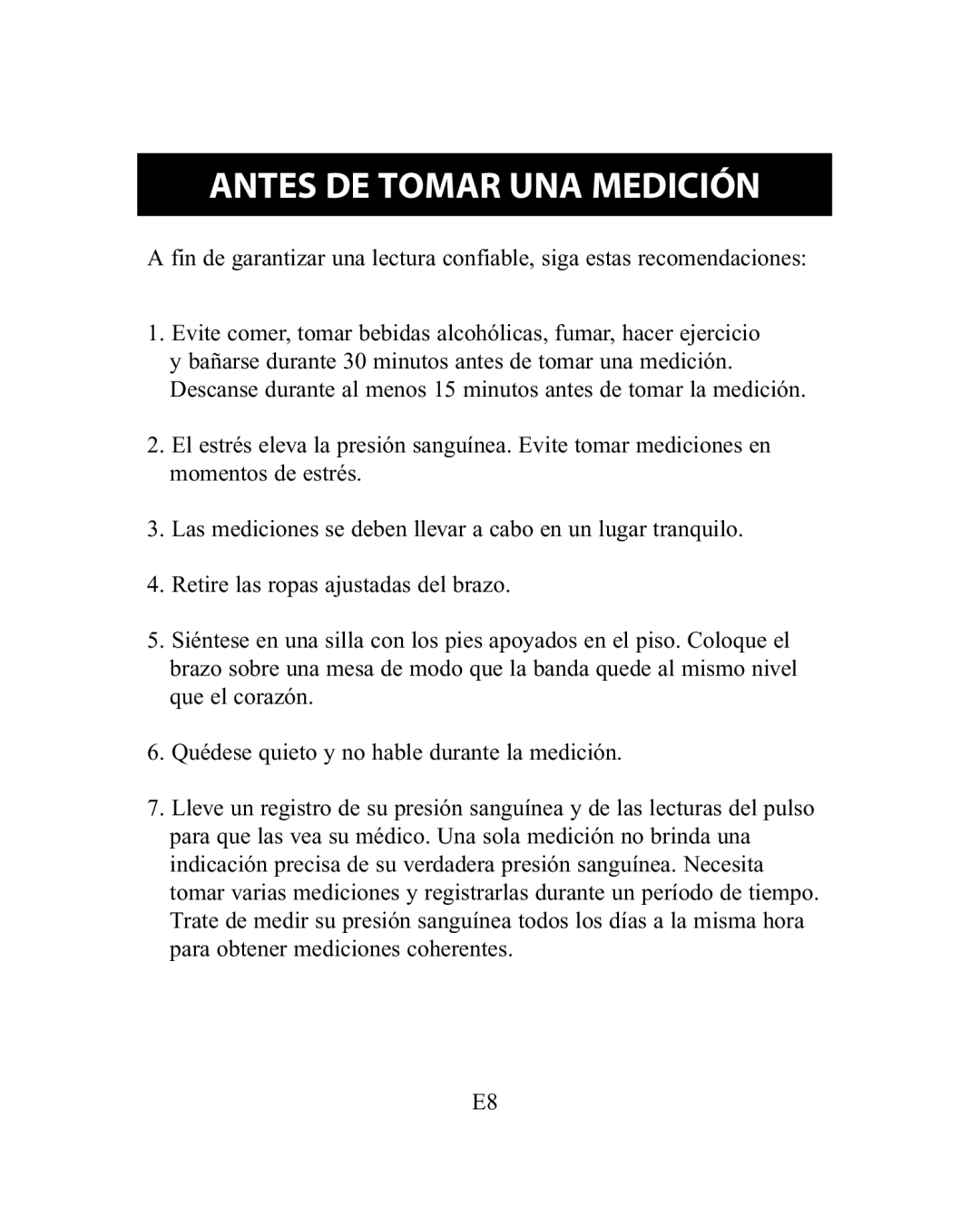 Omron Healthcare HEM-775 instruction manual Antes DE Tomar UNA Medición 