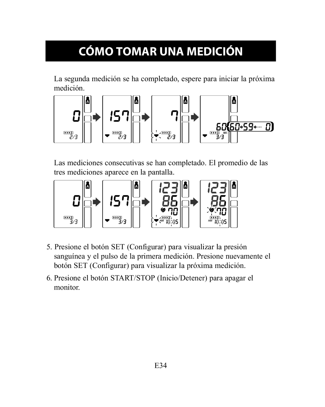 Omron Healthcare HEM-775 instruction manual Cómo Tomar UNA Medición 